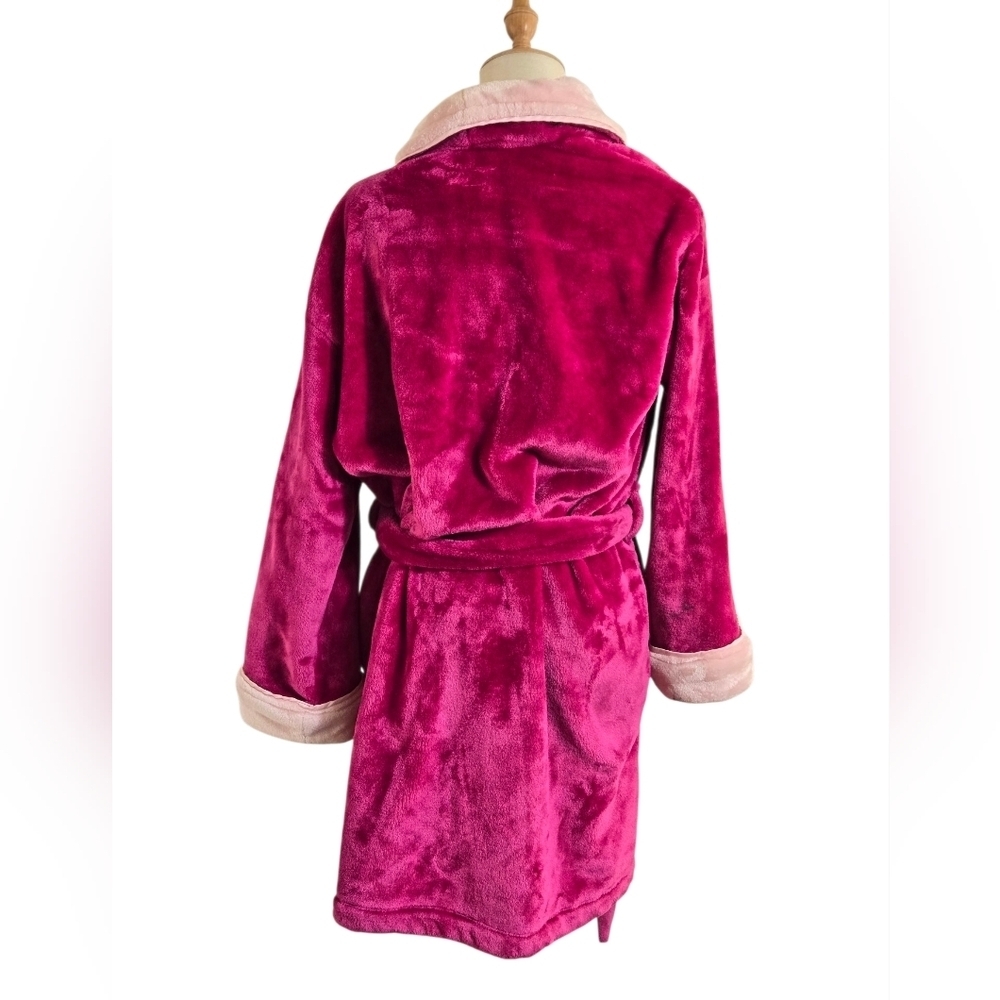 Kate Spade Pink Fluffy Short Logo Bathrobe - Picture 4 of 7